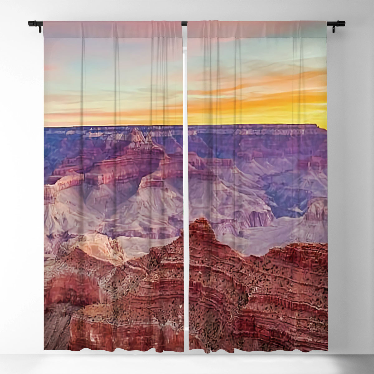 Sunrise Sky at Grand Canyon Window Curtain