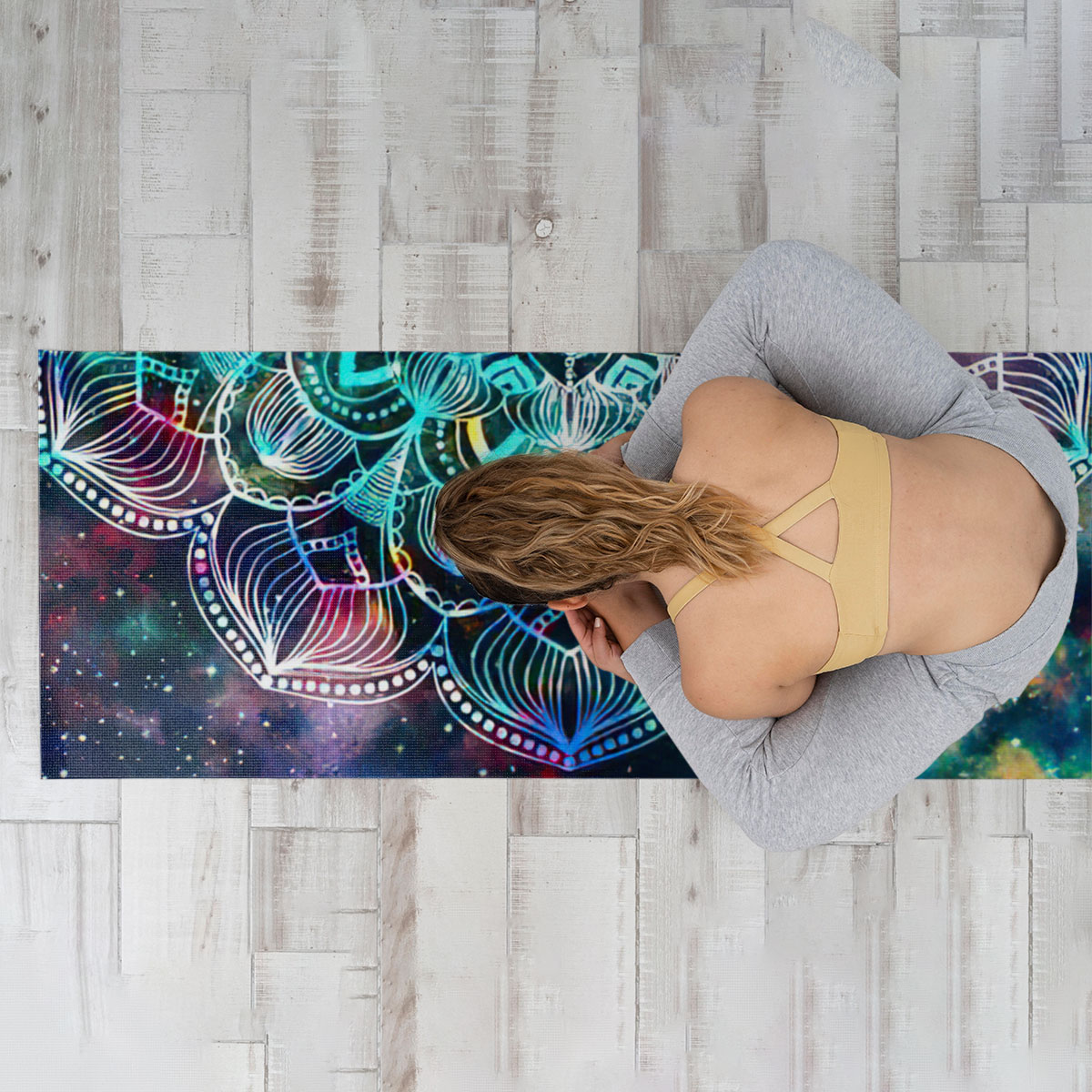 Abstract Psychedelic Mandala Yoga Mat