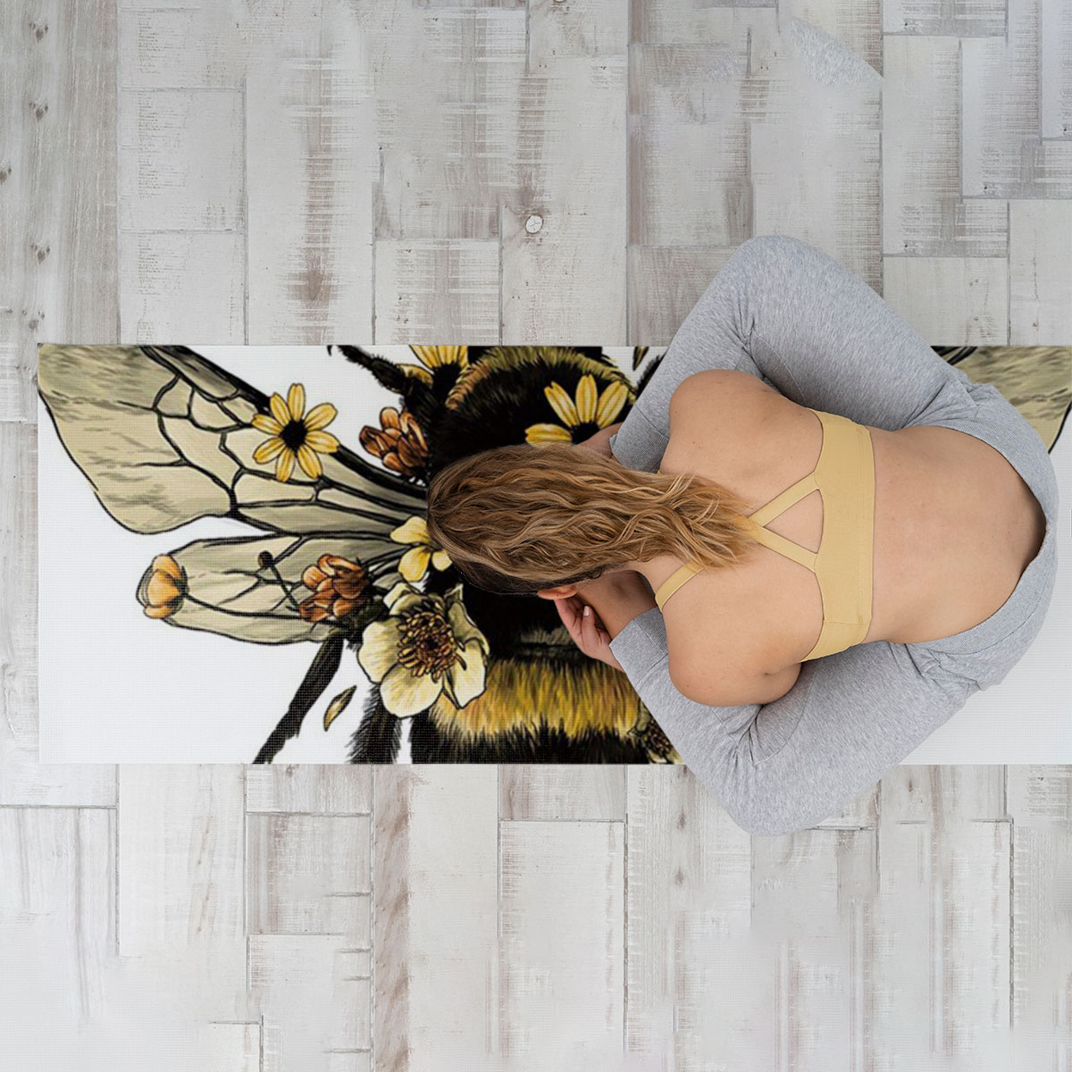 Beautiful Bee Yoga Mat