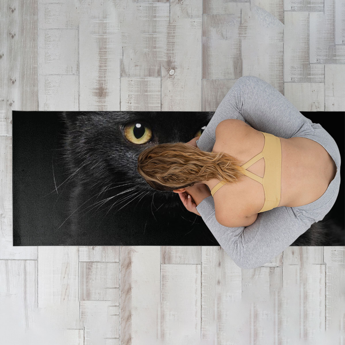 Black Cat Yoga Mat
