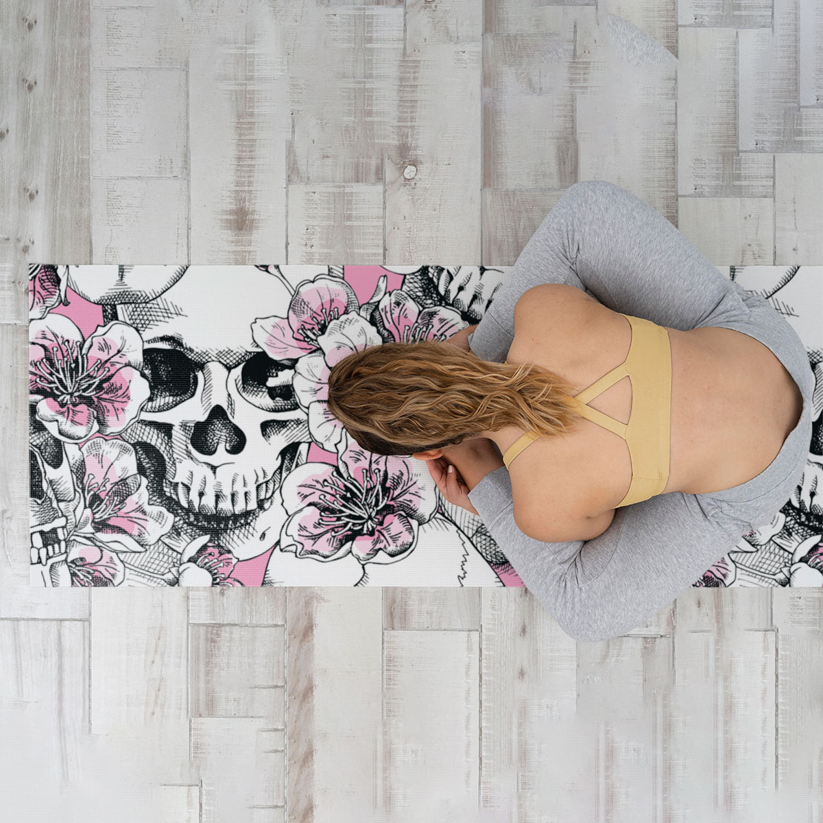 Blossom Skull Yoga Mat