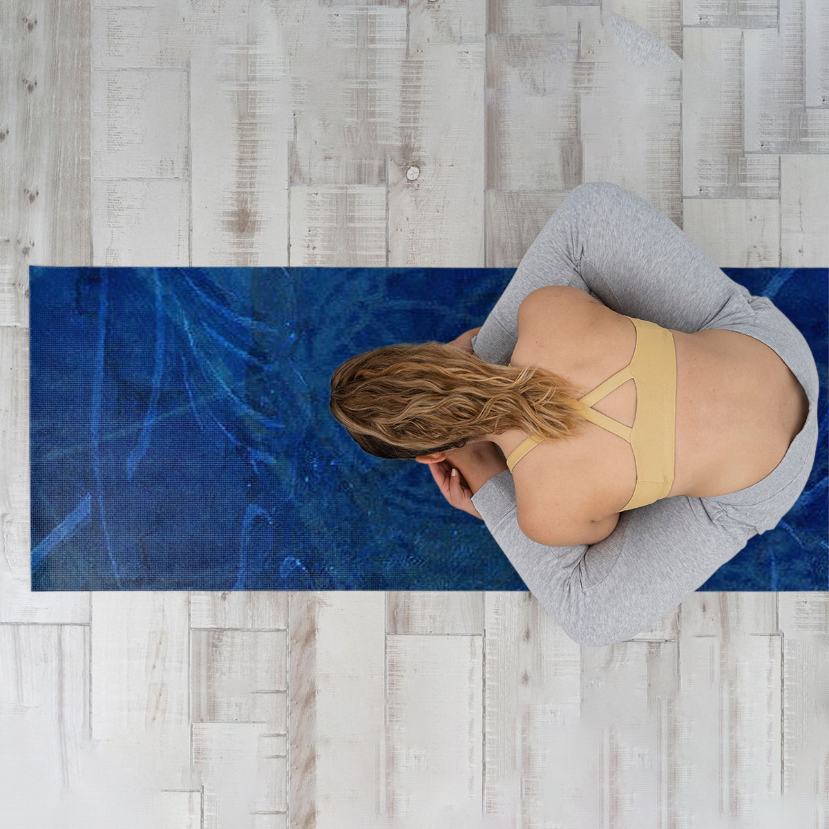 Blue Butterfly pillow Yoga Mat
