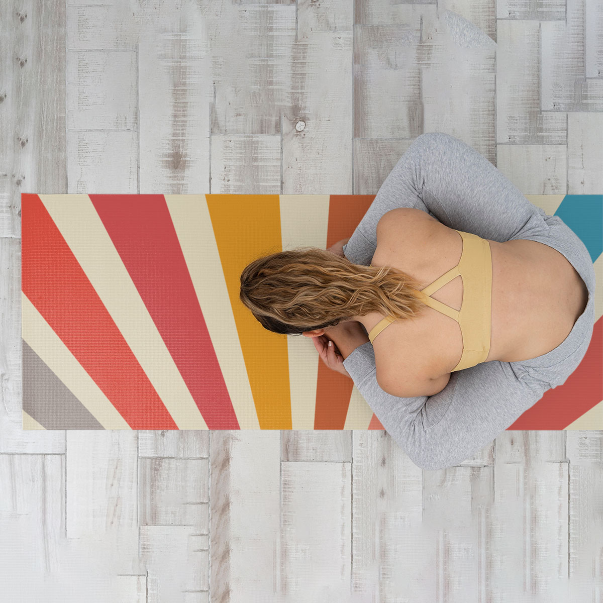 Bohemian Rainbow Sunrise Yoga Mat