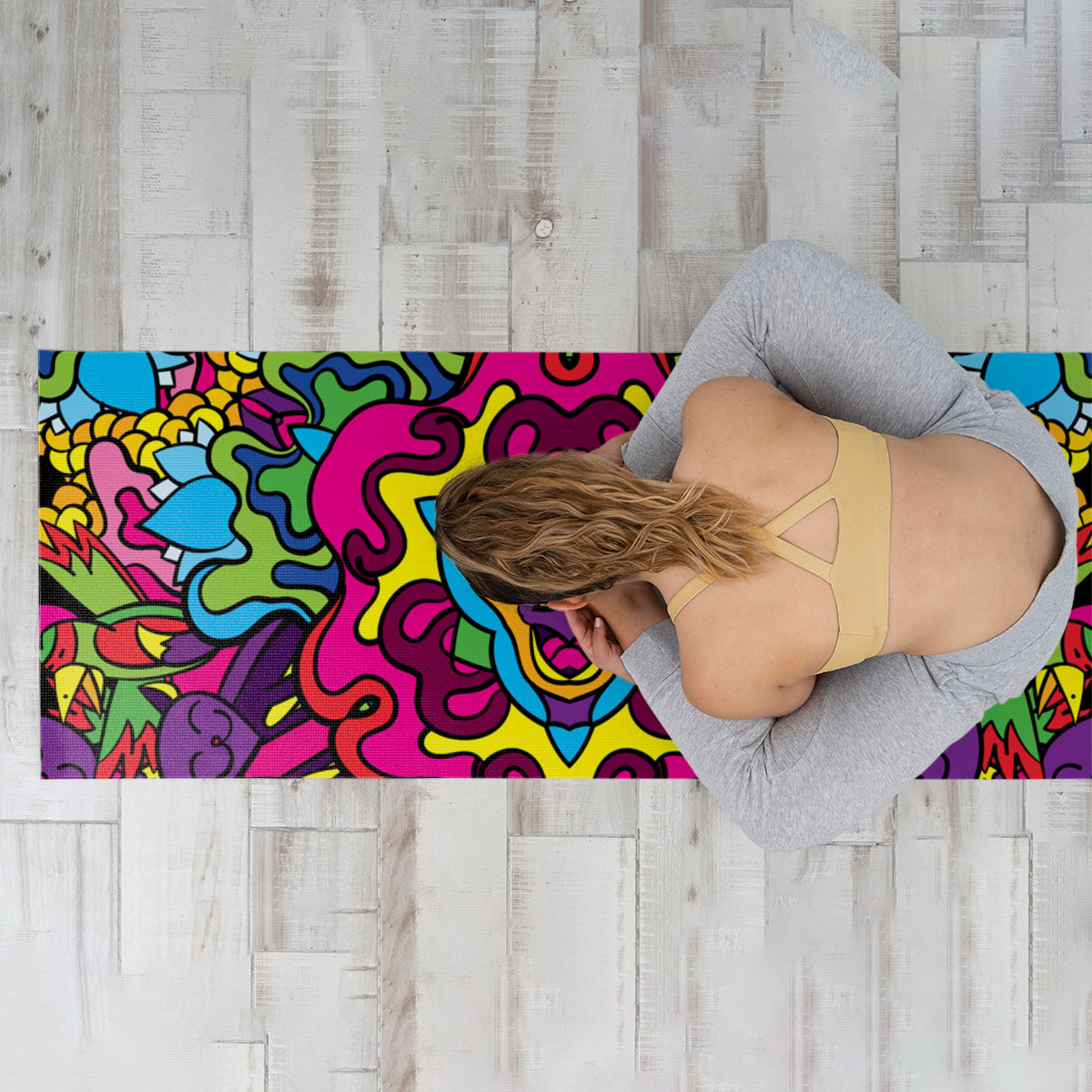 Psychedelic Hippie Yoga Mat