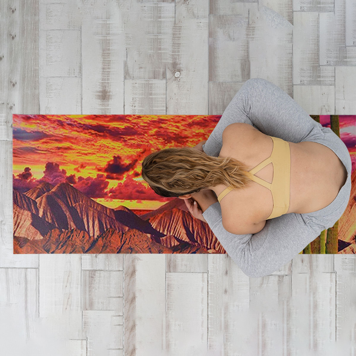 Sunset Desert Yoga Mat