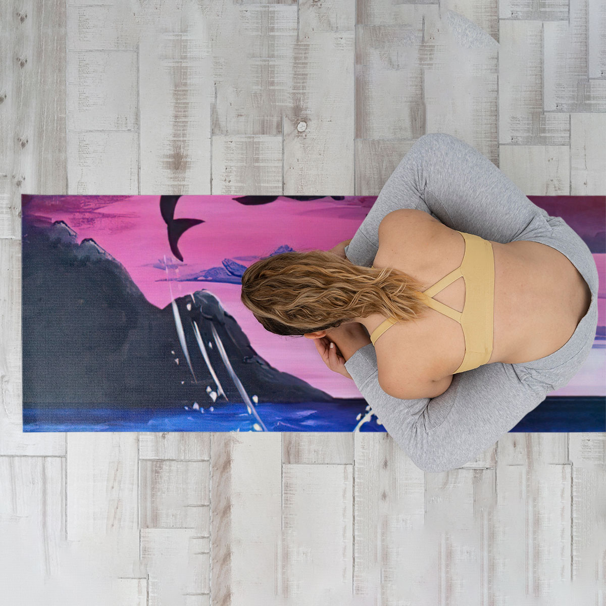 Sunset Dolpin Yoga Mat