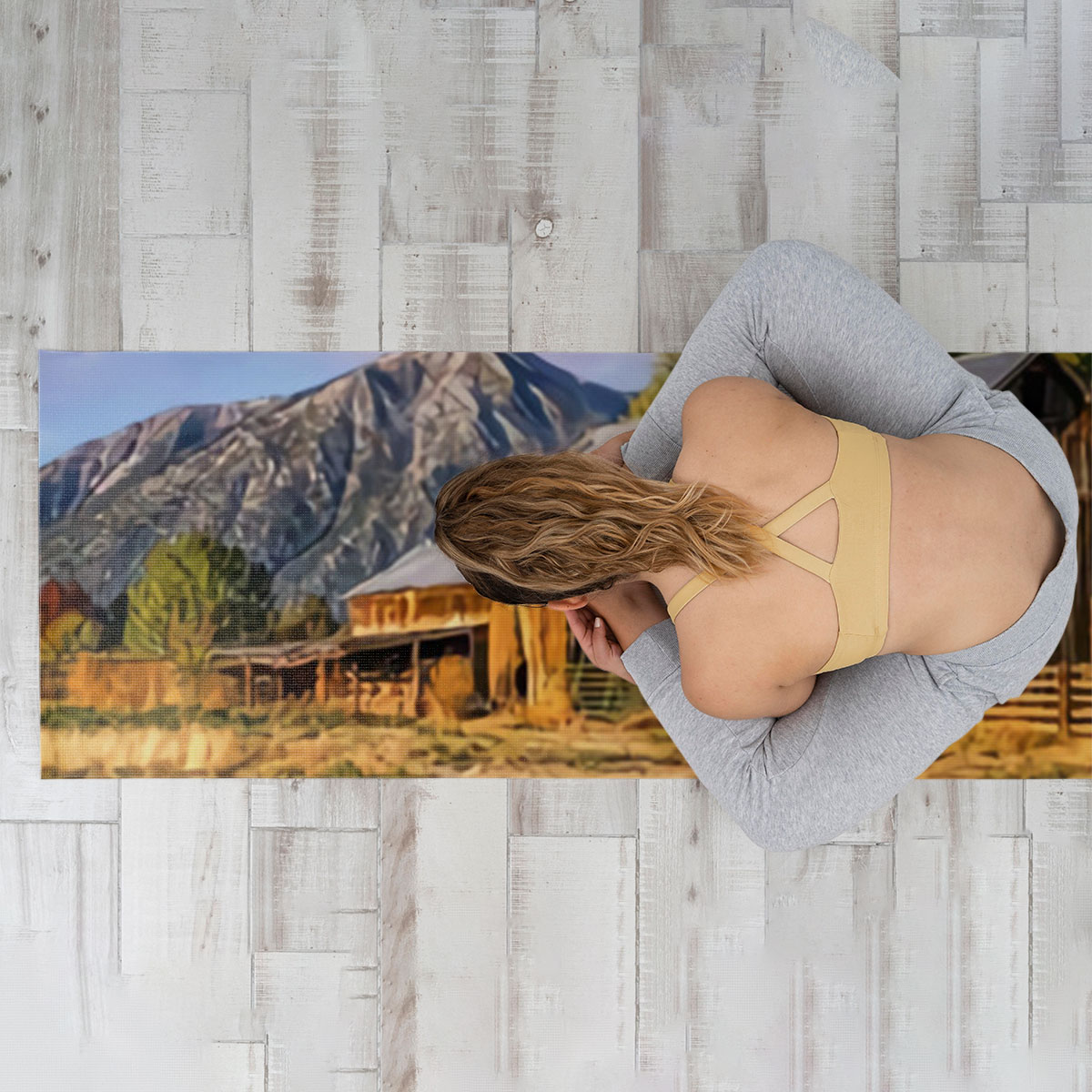 Sunset Farmhouse Yoga Mat