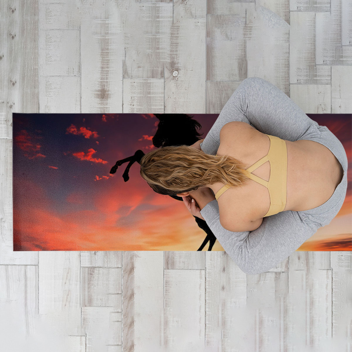 Sunset Unicorn Yoga Mat