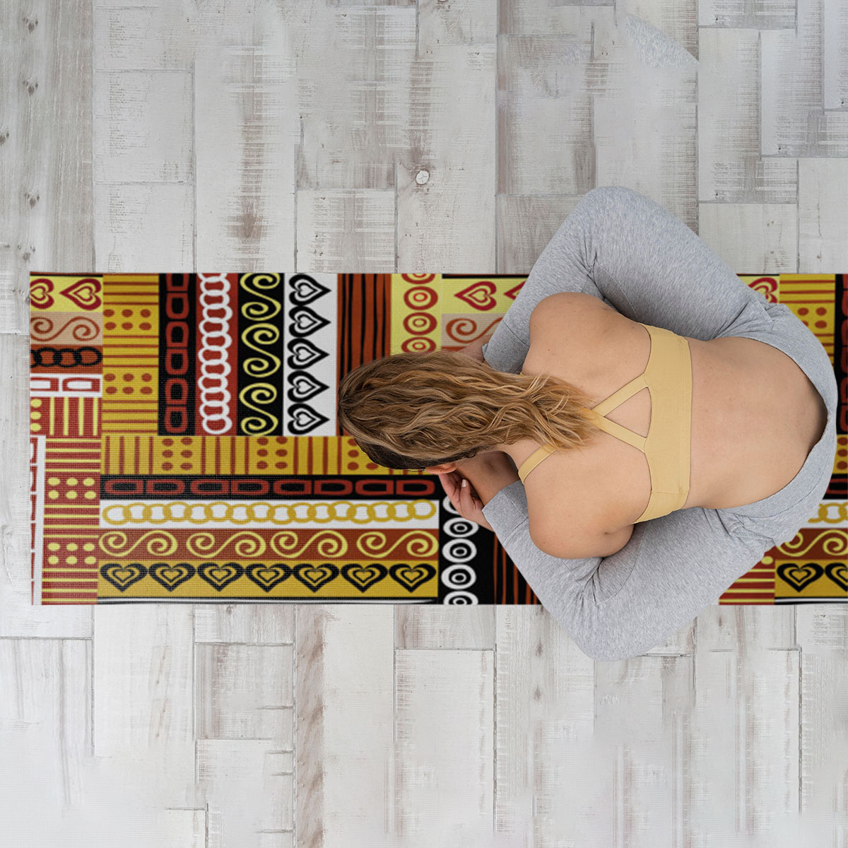 Traditional African Oriental Motifs Yoga Mat