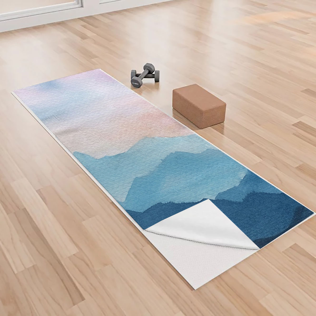 Abstract Mountain Yoga Towels