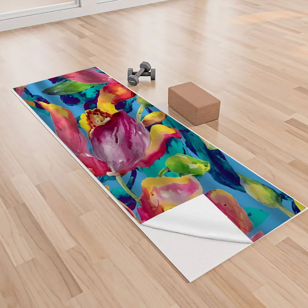 Abstract Orchid Yoga Towels