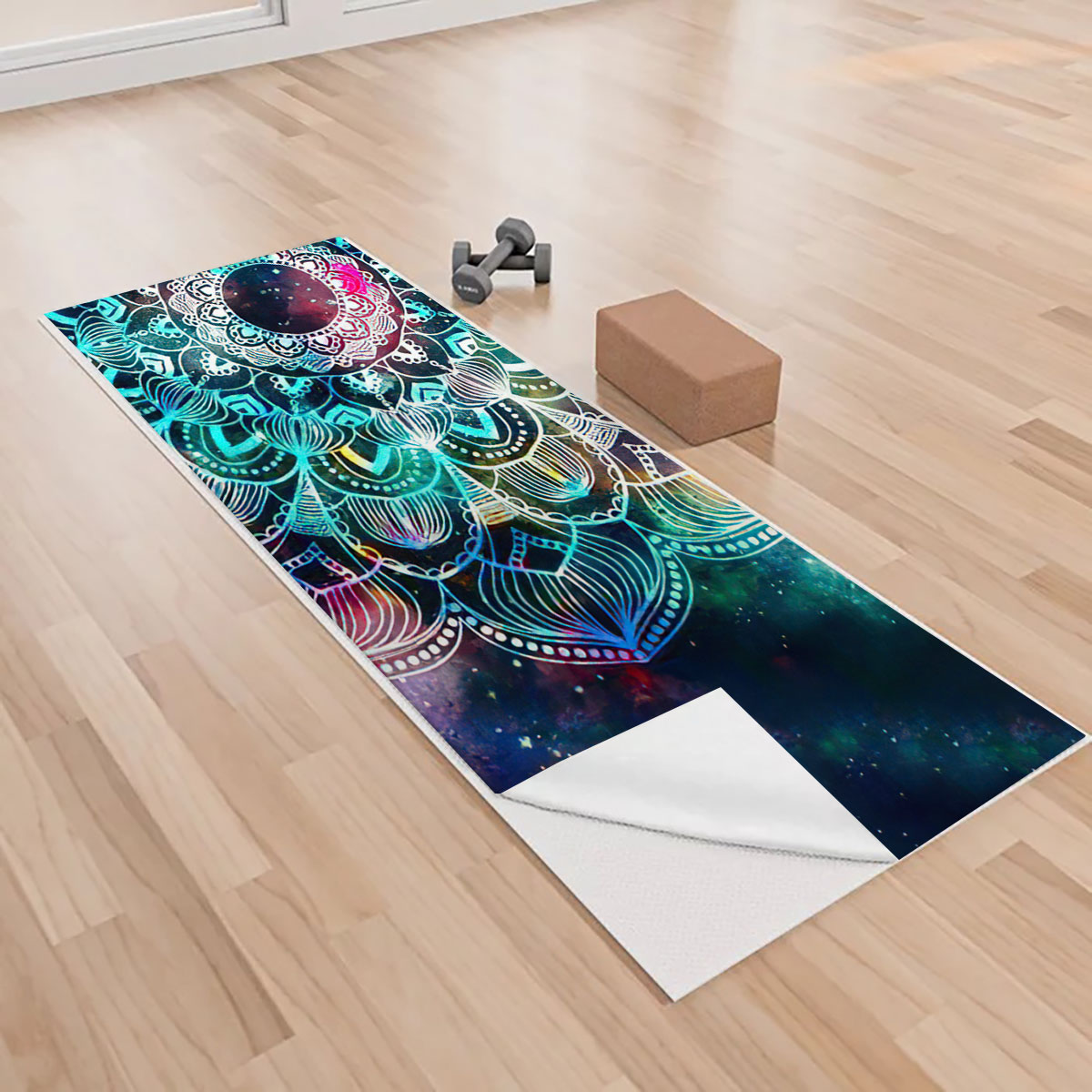 Abstract Psychedelic Mandala Yoga Towels