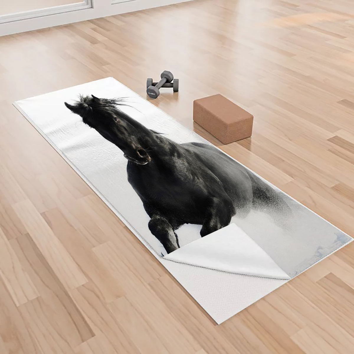 Black Horse Yoga Towels