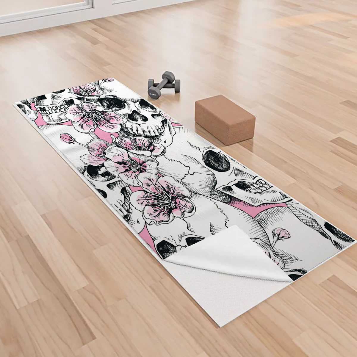 Blossom Skull Yoga Towels