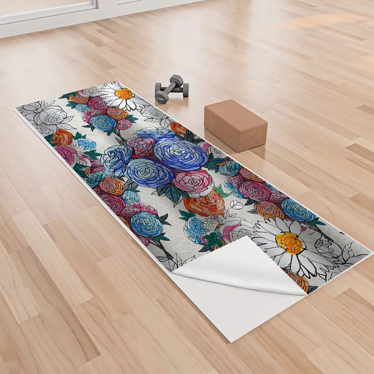 Boho Blossom Yoga Towels