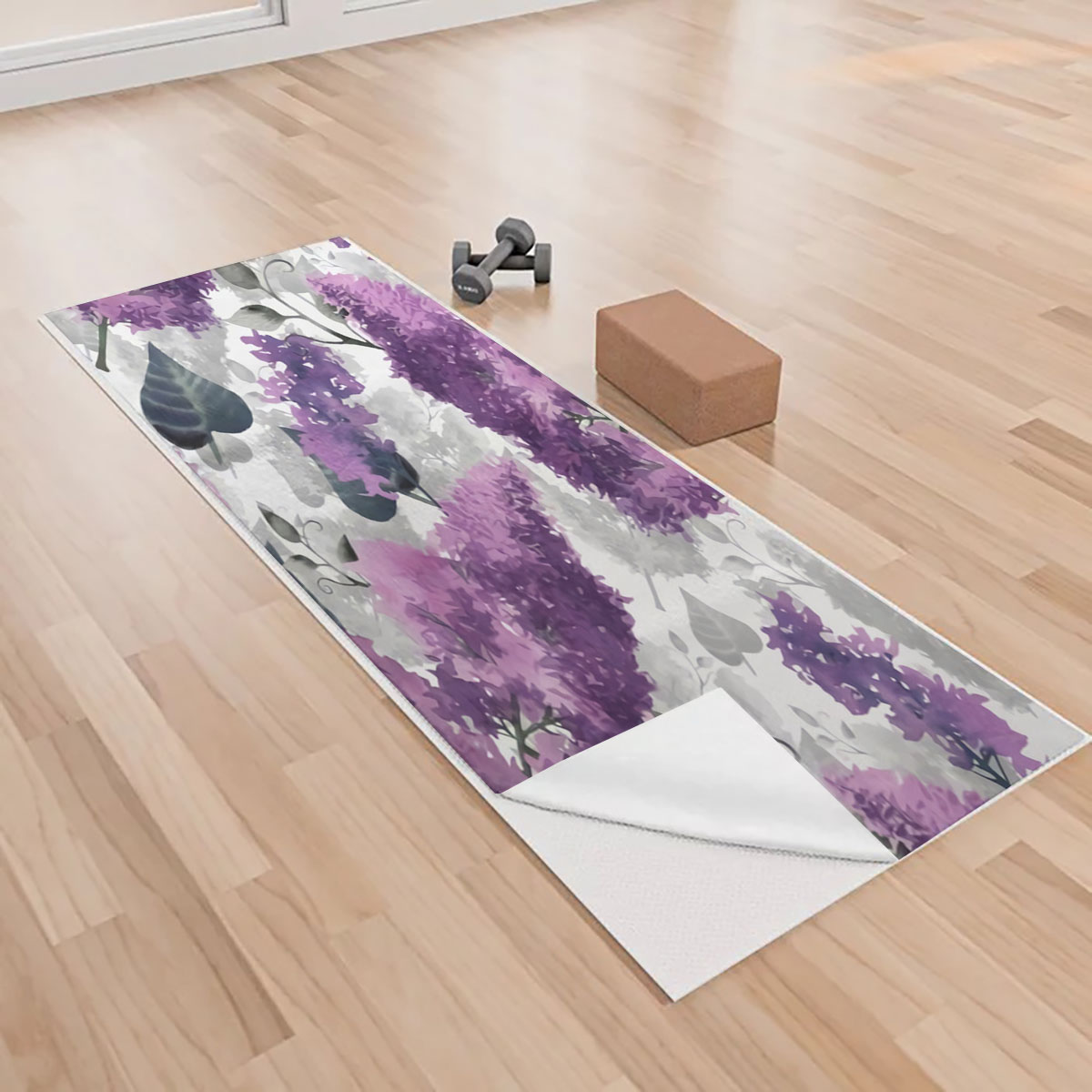 Purple Lilac Yoga Towels