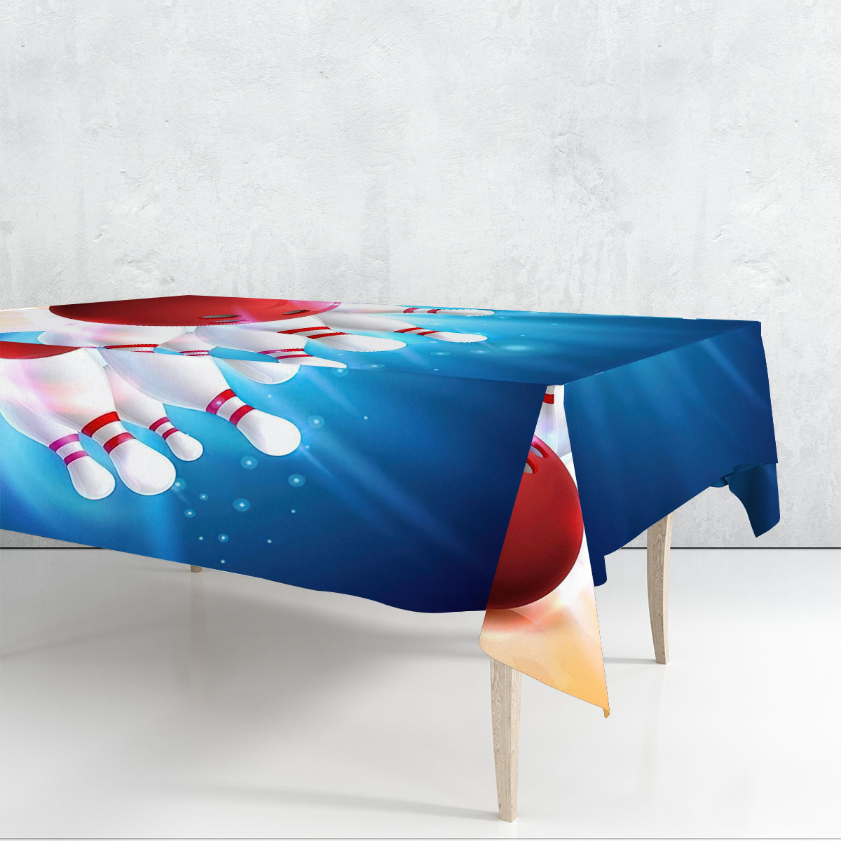 Bowling Strike Rectangle Tablecloth