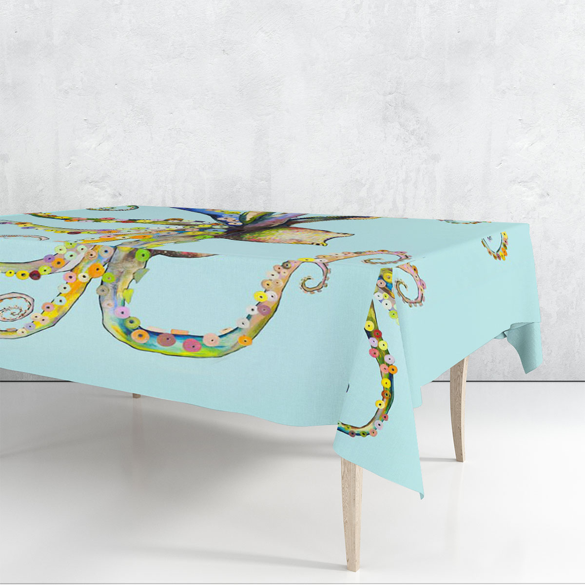 Bright Octopus Rectangle Tablecloth