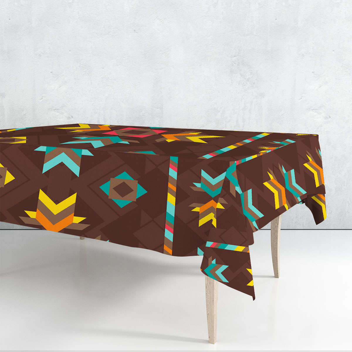 Brown Native American Rectangle Tablecloth