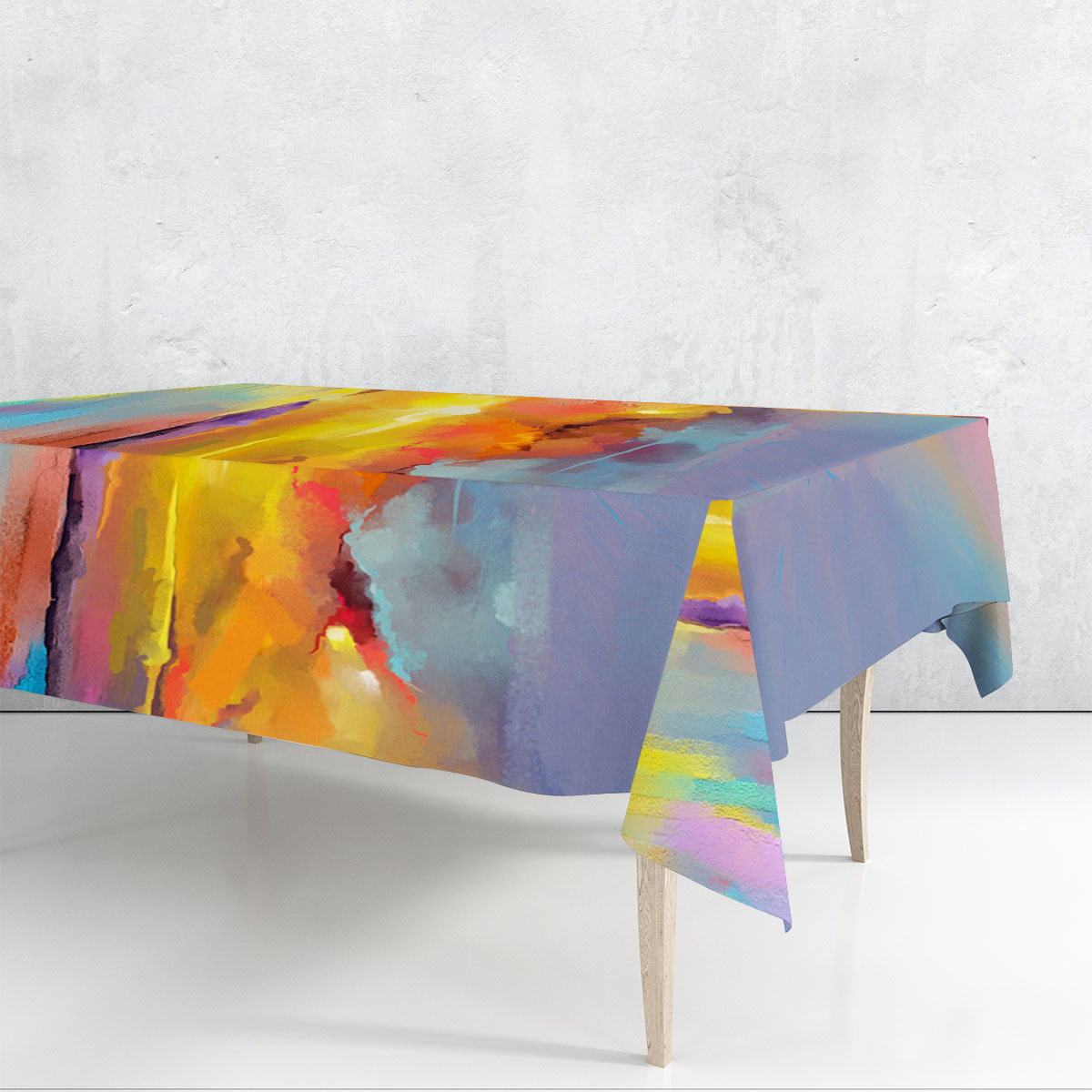 Colorful Beach Rectangle Tablecloth