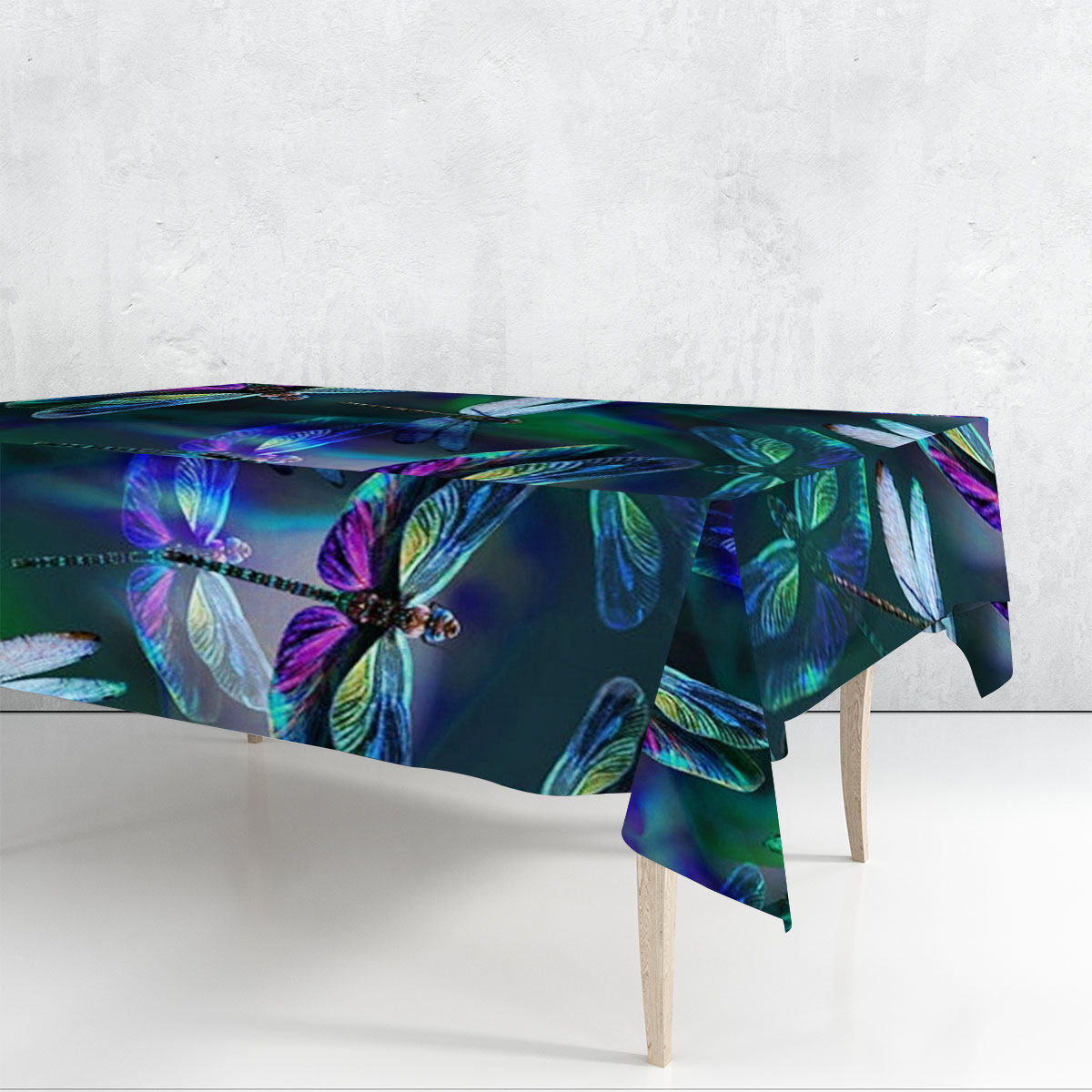 Colorful Dragonfly Rectangle Tablecloth