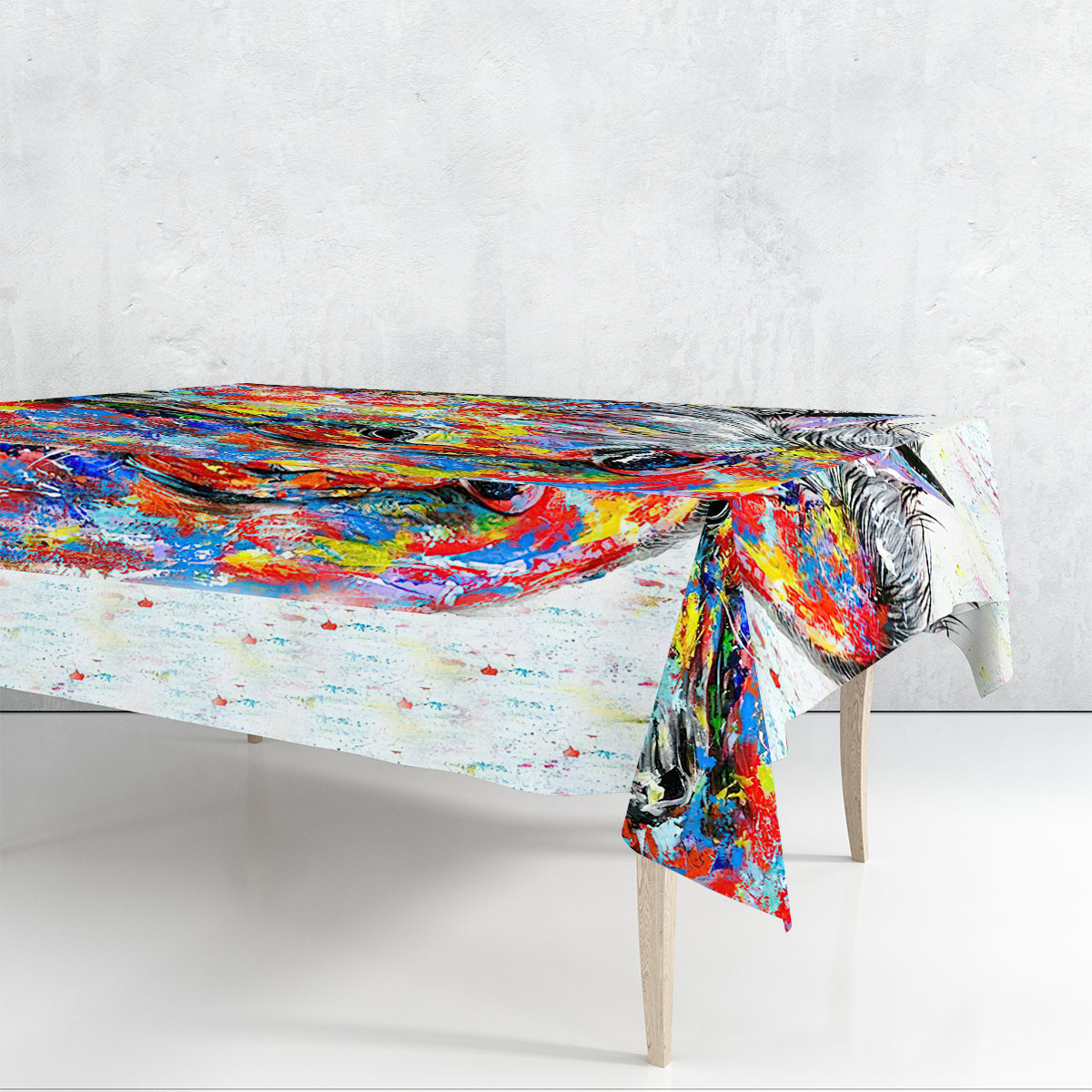 Colorful Horse Rectangle Tablecloth