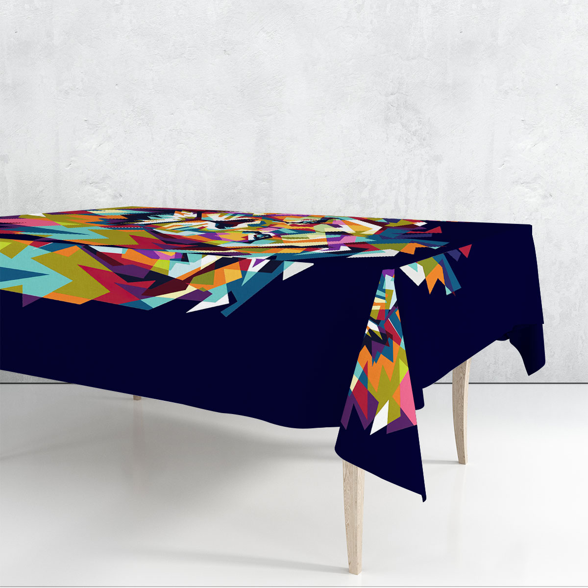Colorful Lion Rectangle Tablecloth