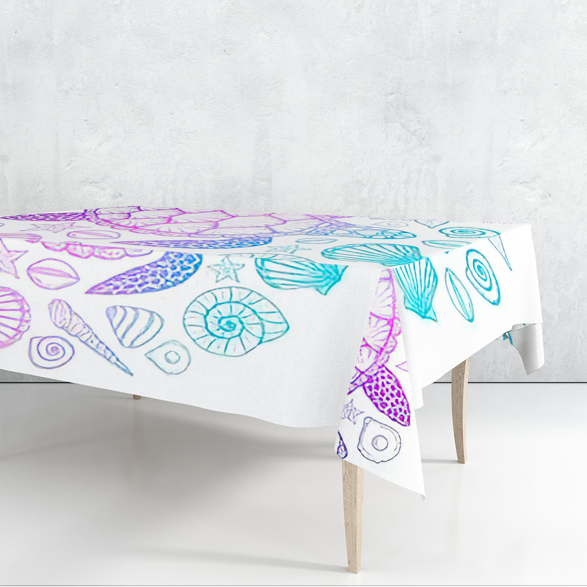 Colorful Marine Turtle Rectangle Tablecloth