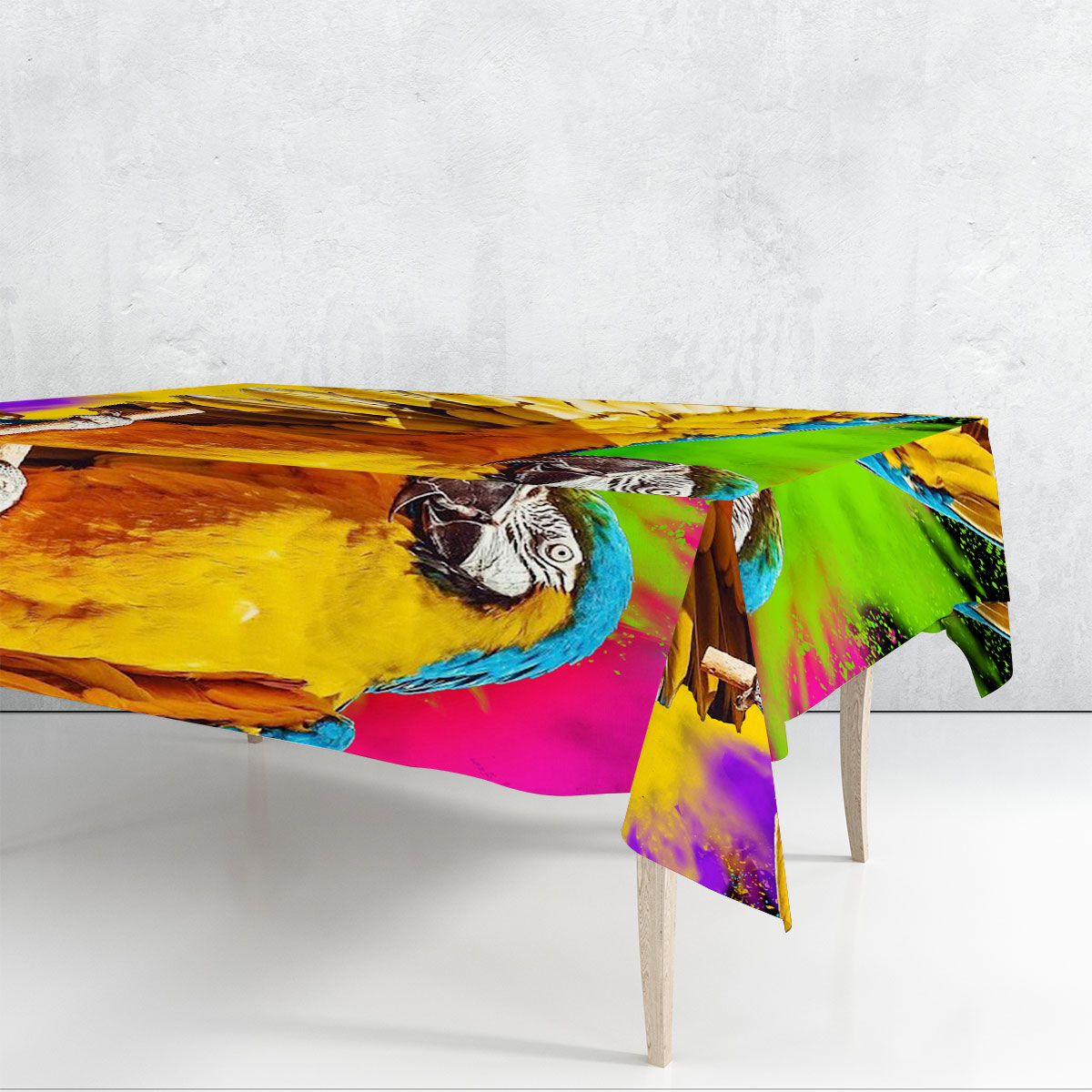 Colorful Parrot Rectangle Tablecloth