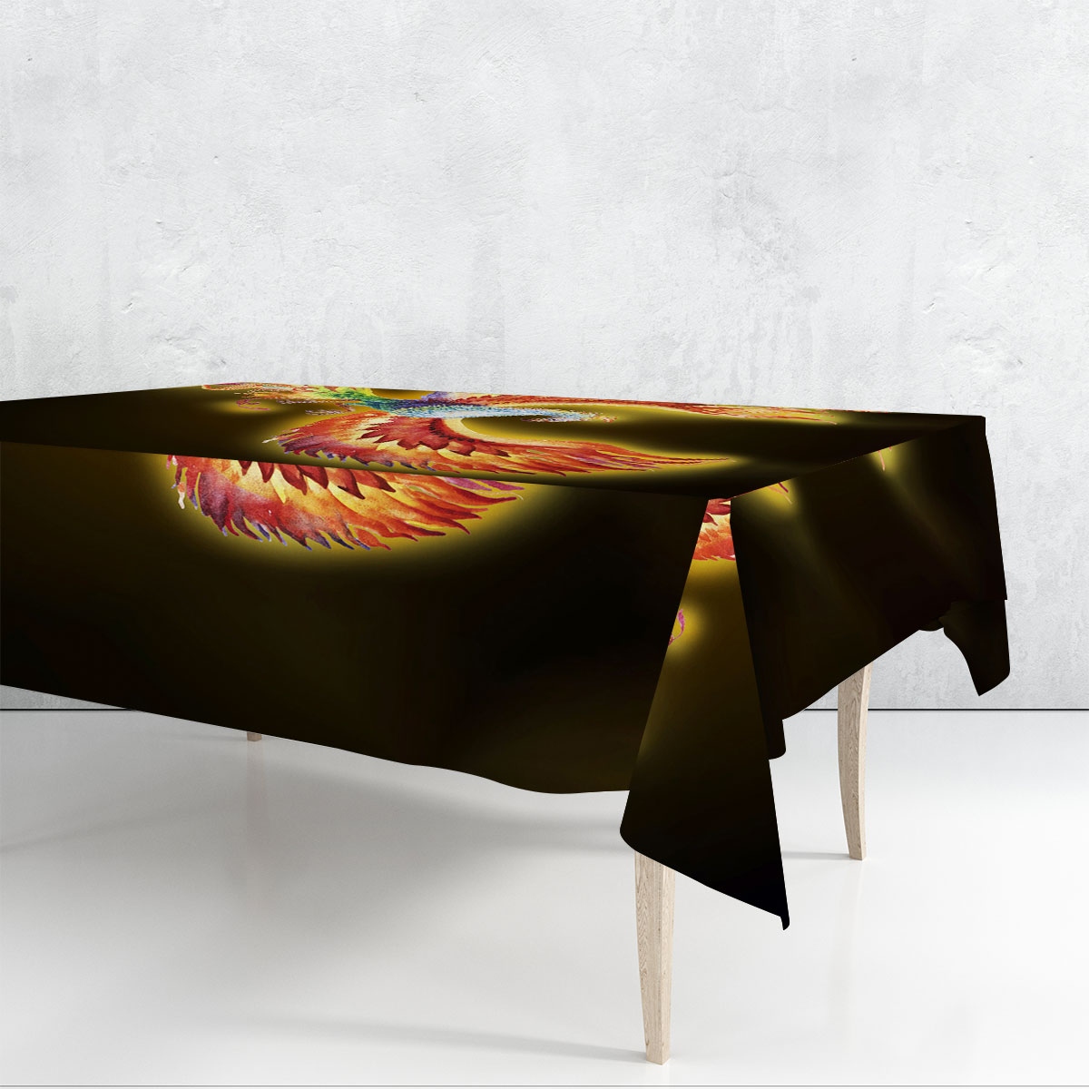 Colorful Phoenix Rectangle Tablecloth