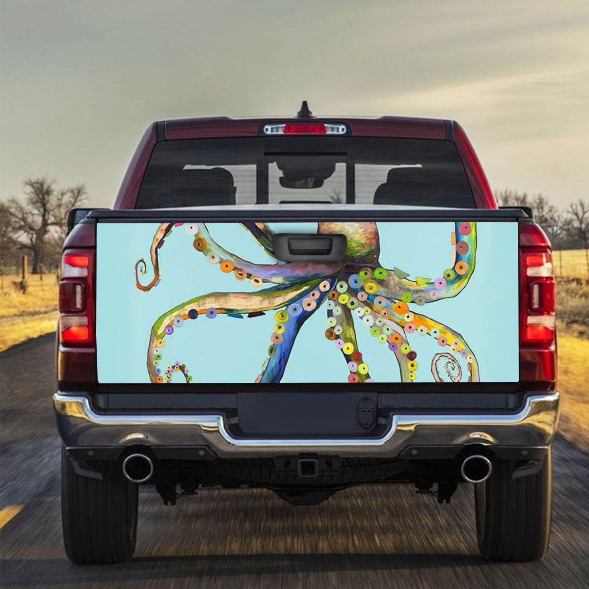 Bright Octopus Truck Bed Decal