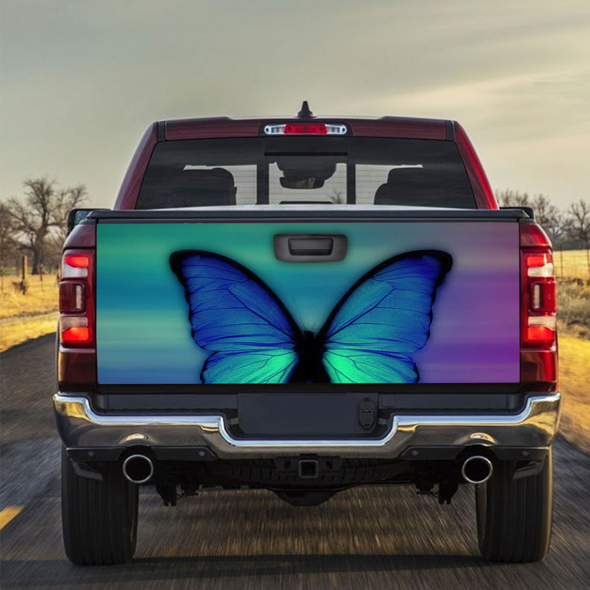 Butterfly At Night Truck Bed Decal