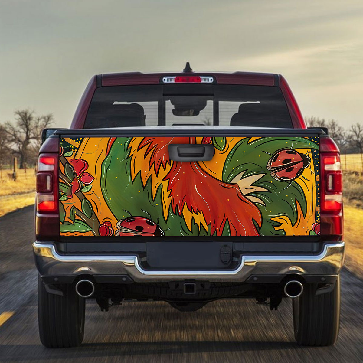 Chicken And Trees Truck Bed Decal