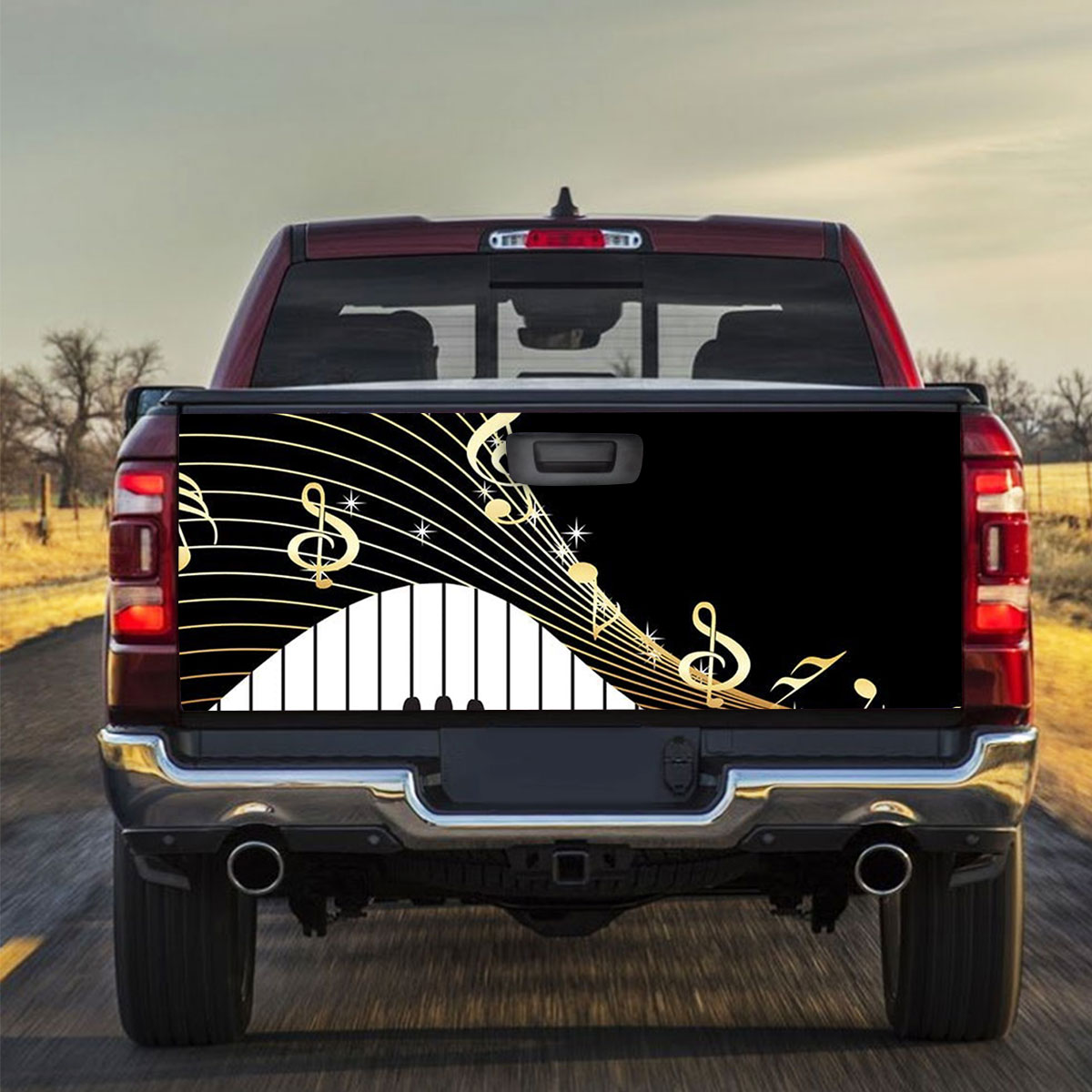 Classic Piano Truck Bed Decal