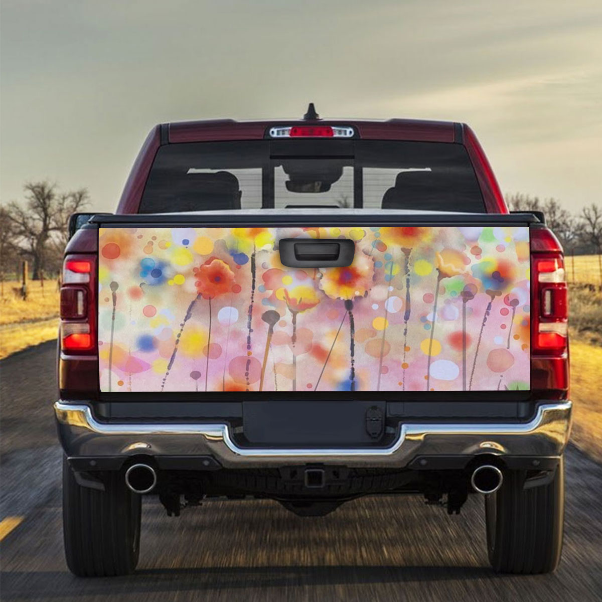 Color Dreamy Flower Truck Bed Decal