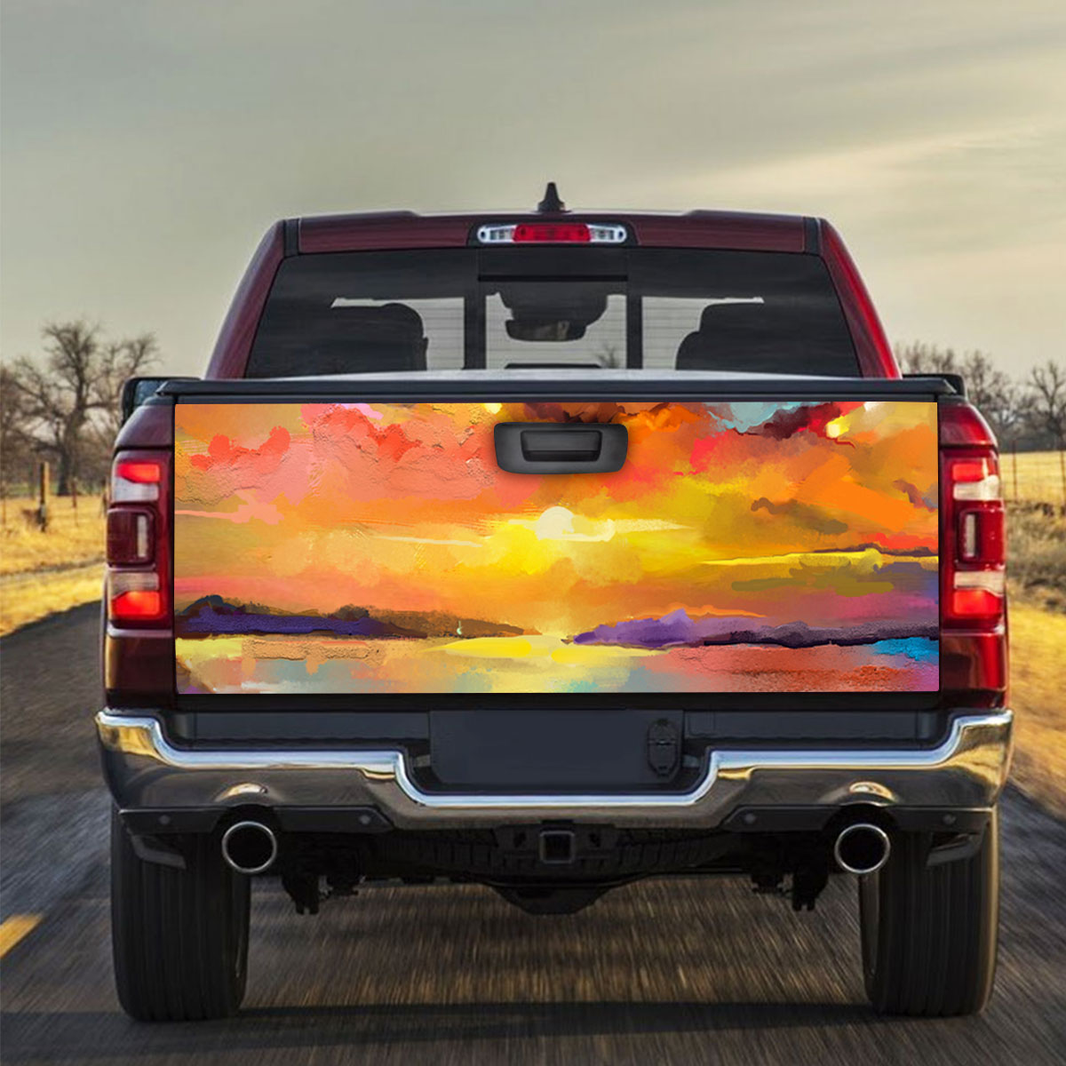 Colorful Beach Truck Bed Decal