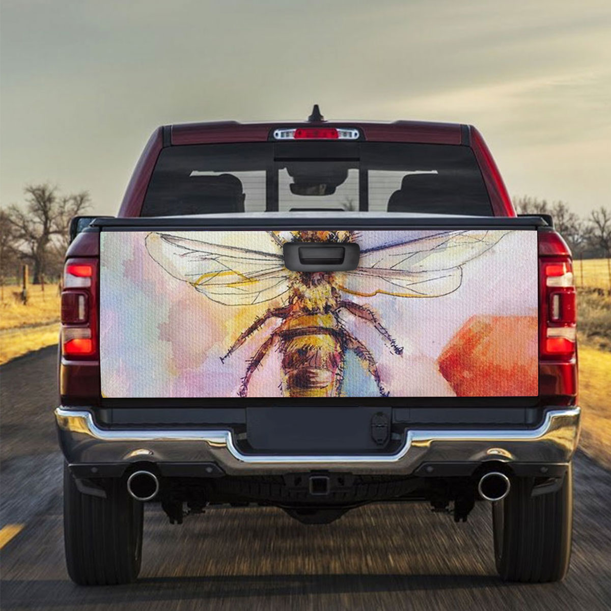Colorful Bee Truck Bed Decal