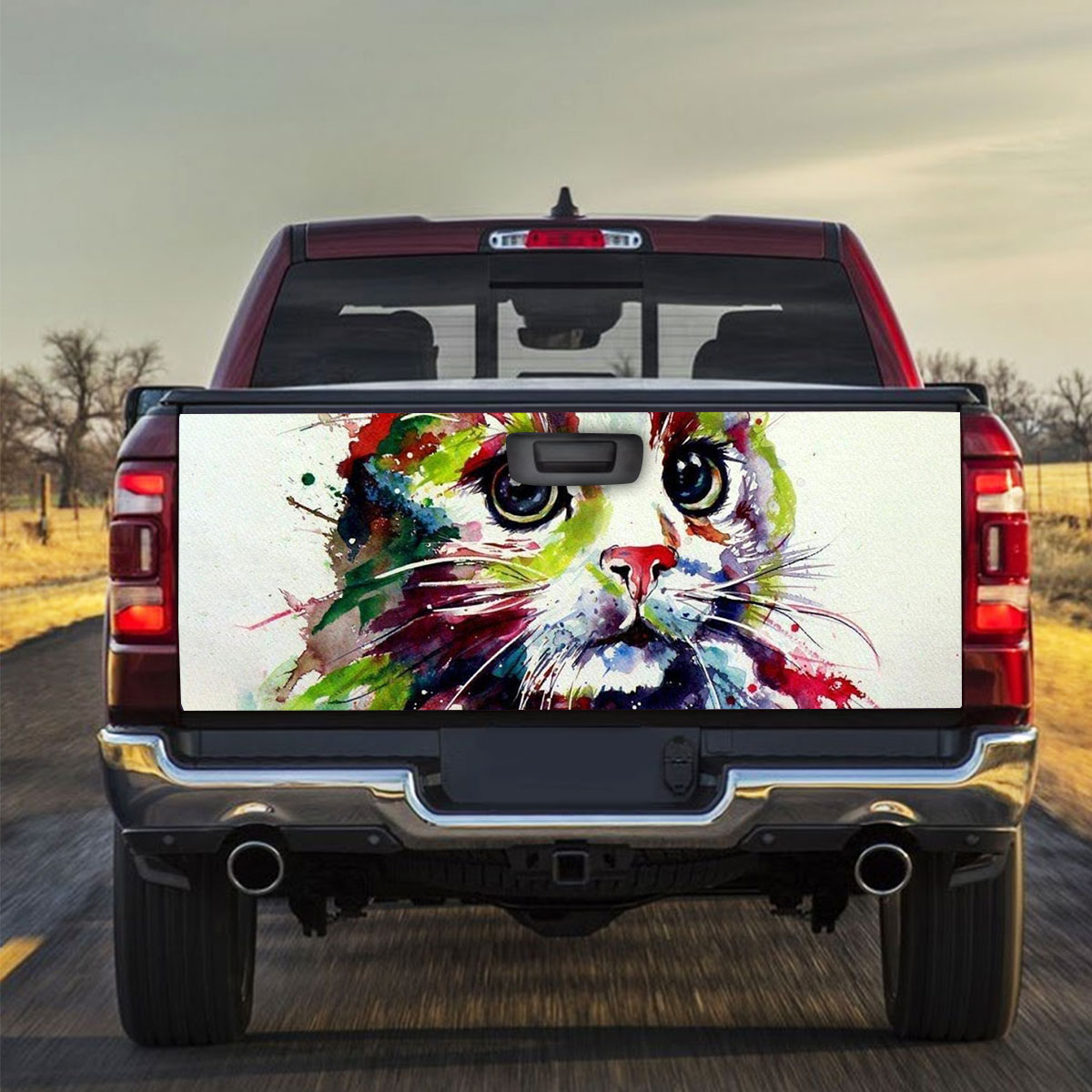 Colorful Cat Truck Bed Decal