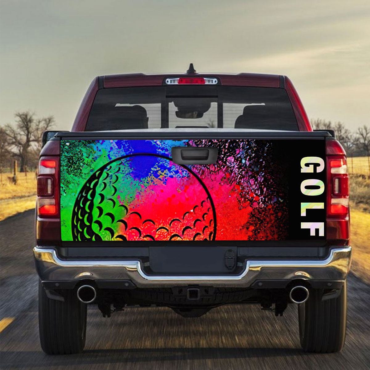 Colorful Golf Truck Bed Decal
