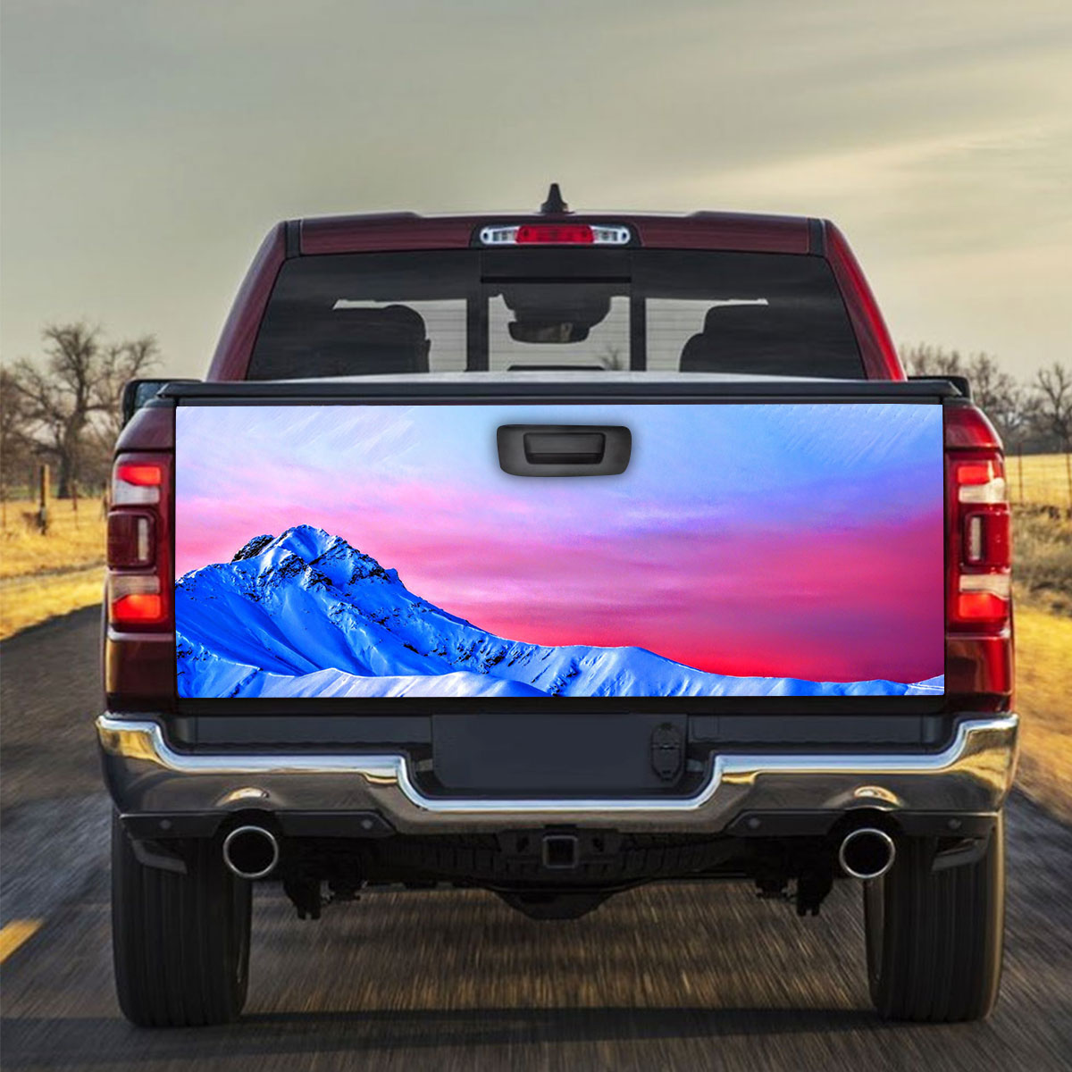 Colorful Mountain Truck Bed Decal