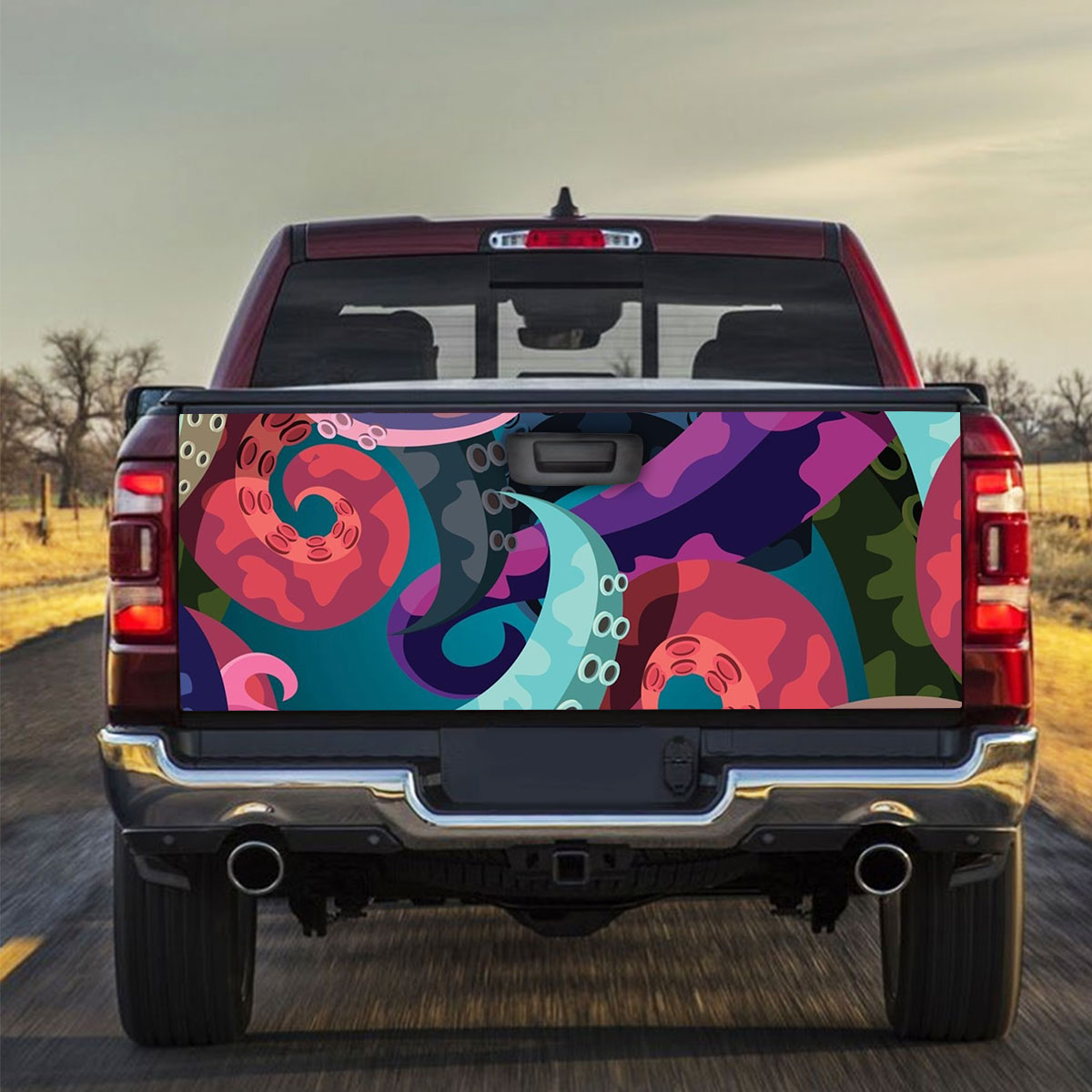 Colorful Octopus Truck Bed Decal