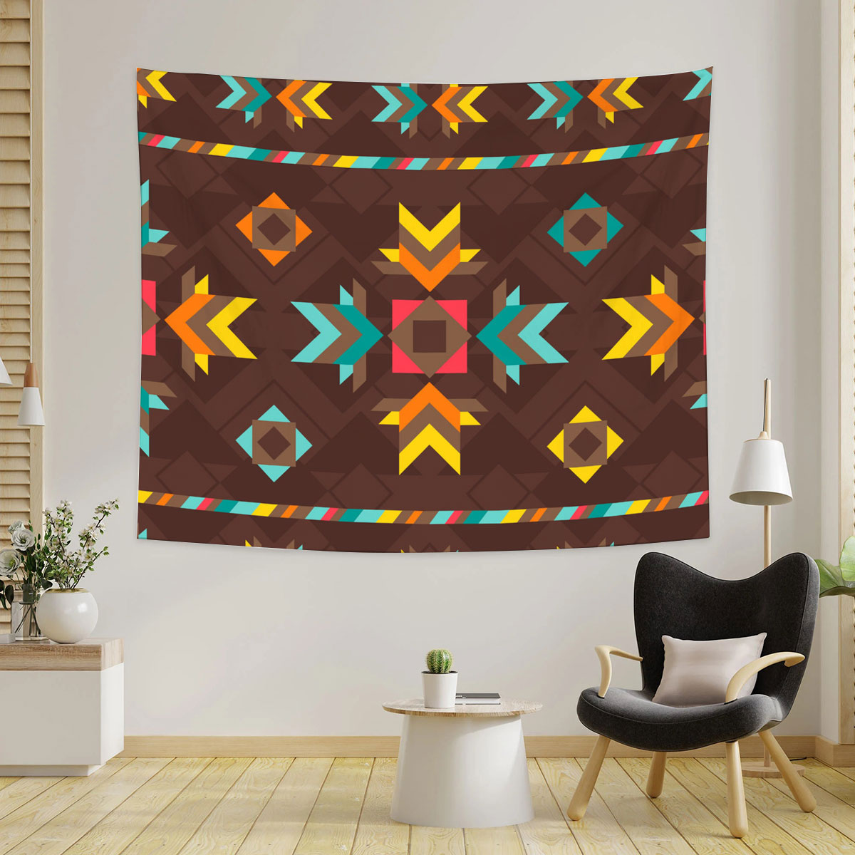 Brown Native American Tapestry