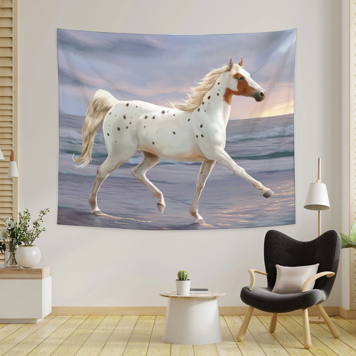 Classic White Horse Tapestry