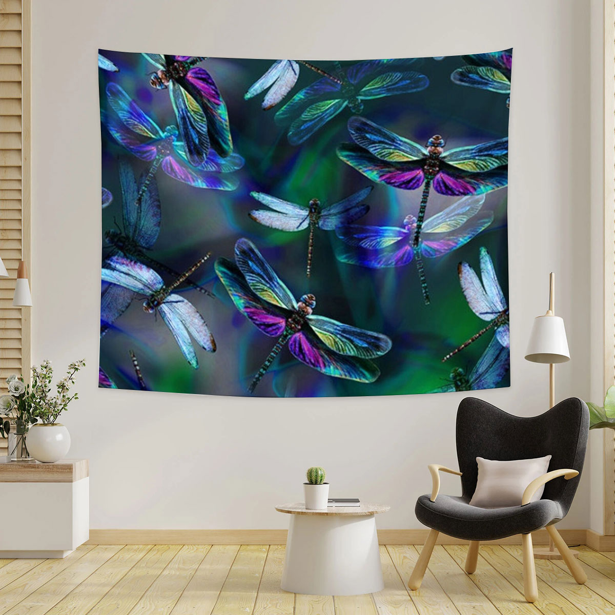 Colorful Dragonfly Tapestry