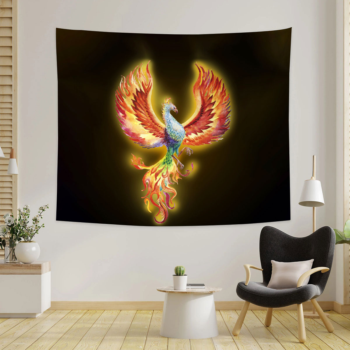 Colorful Phoenix Tapestry