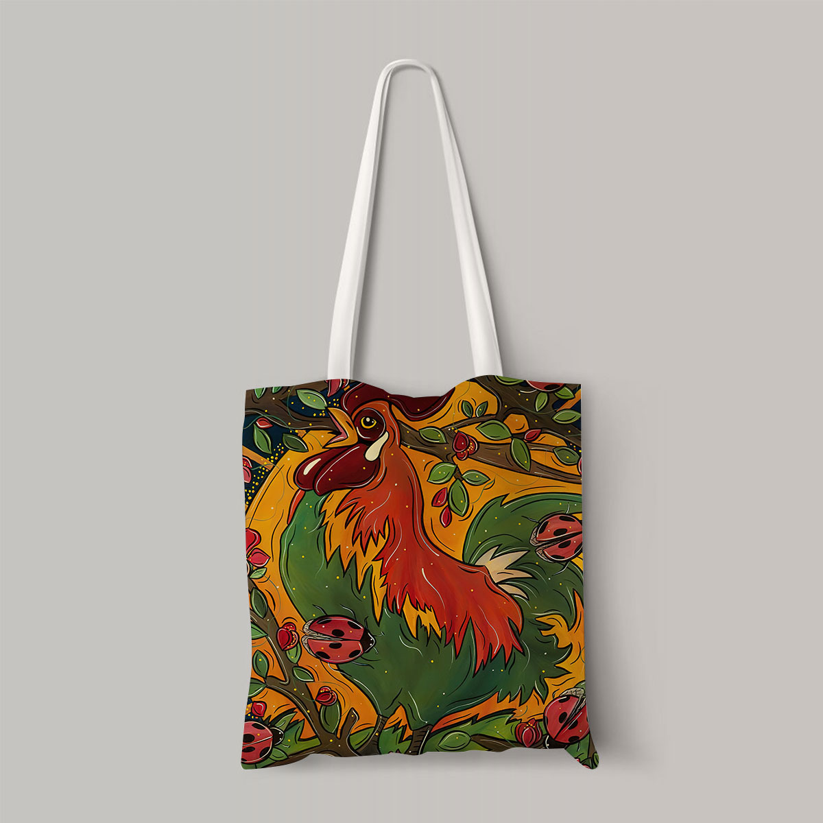 Chicken And Trees Totebag