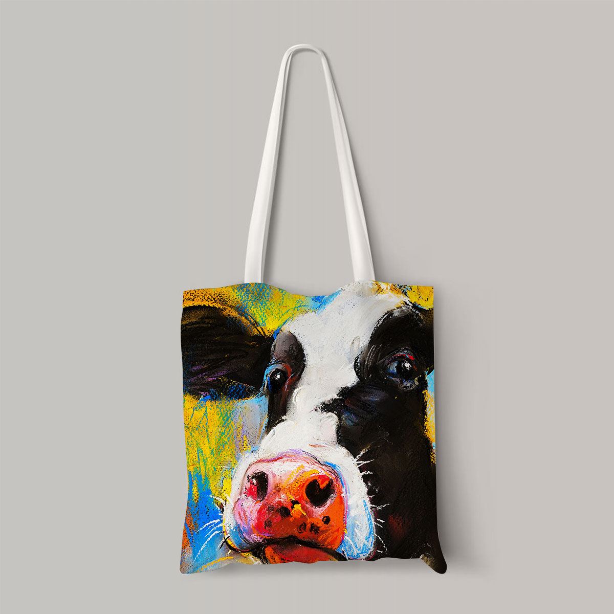 Colorful Cow Totebag
