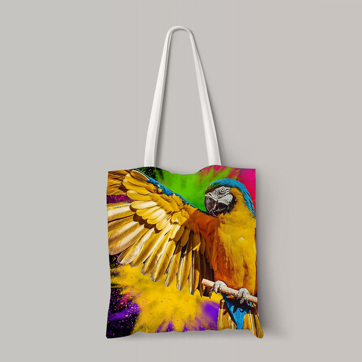 Colorful Parrot Totebag