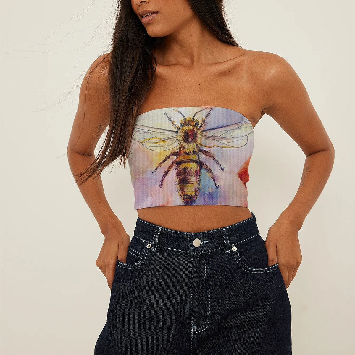 Colorful Bee Tube Top