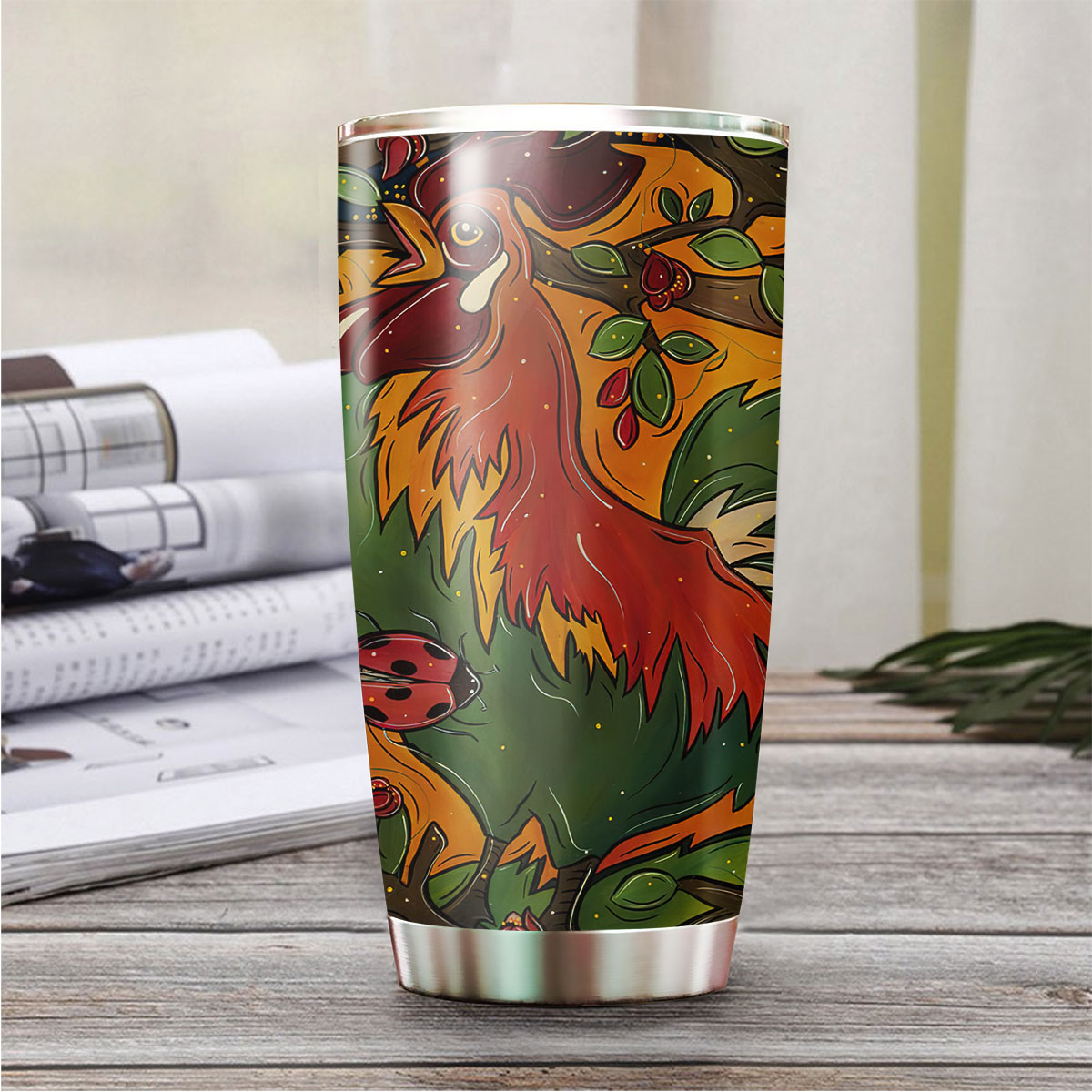 Chicken And Trees Tumbler